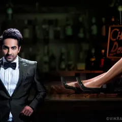 A conceptual shot with Ayushmann Khurrana for Hello Magazine. We created a quirky bar scene to play on his "Chocolate Donor" persona from his debut film, blending style with a touch of mystery.