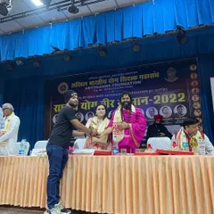 Receiving an award at the Yog Veer Samman event is a humbling experience. I am grateful for the recognition and for the opportunity to contribute to a community dedicated to health and wellness through yoga.