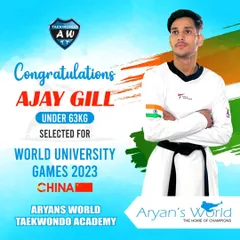 Another one of our champions, Ajay Gill, selected for the World University Games in China. We consistently place athletes in prestigious international events.