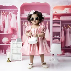 This little fashionista is ready to take on the world. Our pink closet theme is perfect for the stylish toddler, complete with a mini handbag and sunglasses.