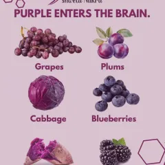 Purple foods like grapes, plums, and blueberries are packed with nutrients that support brain health and memory. Including these in your diet is a great way to nourish your mind.