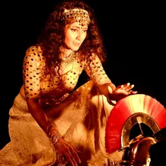 In character for the vaudeville piece "No Strings Attached." This show blends Kathak, Flamenco, and Butoh with comedy to explore our modern lives. It shows how different dance forms can tell one cohesive, entertaining story.
