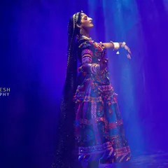 Lost in the moment during my Kalbelia performance. The stage is my home, and in this dance, I feel every beat and movement through my soul.