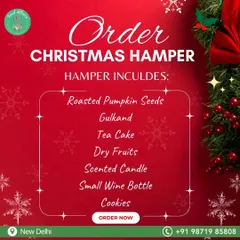 A list of items included in our customizable Christmas hamper, perfect for gifting to family, friends, or for corporate orders.