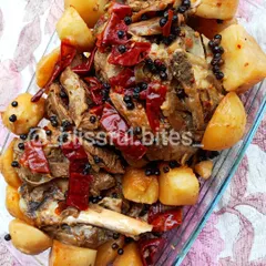 My showstopping Lamb Roast, slow-cooked until tender and served with roasted potatoes and aromatic spices. It's a perfect centerpiece for a special family dinner or festive gathering.