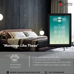 Imagine waking up to a home that prepares itself for your day. Our automated ecosystem can open your curtains, turn off the AC, ready the geyser with hot water, and adjust bedroom lights, all before you get out of bed.