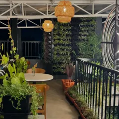 For this rooftop cafe, I designed a lush landscape featuring vertical gardens and potted plants. The goal was to create an inviting, green escape from the city, elevating the ambiance and making it a memorable destination.
