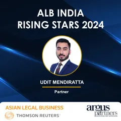 My partner, Udit Mendiratta, was named an ALB India Rising Star for 2024, highlighting his impact as one of India's most promising legal minds under 40.