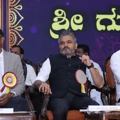 A candid moment on stage during the Jayanti Mahotsav. These gatherings are a vital part of our social fabric.