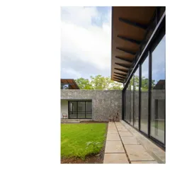 Nestled in a grove in Alibaug, this home delivers an alfresco living experience under tree canopies. The design embraces the grove it occupies, making the life lived out of doors the central focus.