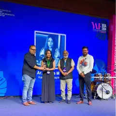 Our Principal Architect accepting the Young Architect of the Year award. This recognition fuels our passion for creating architecture that is both contextually sensitive and aesthetically timeless.