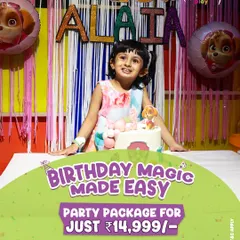 Birthday magic made easy and affordable! This all-inclusive party package for up to 15 kids covers the setup, games, and our dedicated Play Pals, so you can relax and enjoy the celebration without any stress.