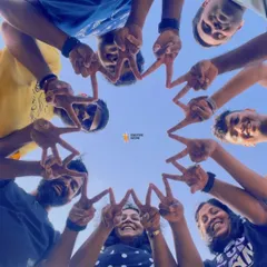 A circle of friendship. This creative group photo from one of our treks perfectly captures the connection and unity of our travel tribe.