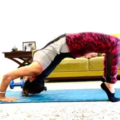 The Chakrasana, or Wheel Pose, is a powerful yoga asana. It builds upper body strength, improves spine flexibility, and as an inversion, it aids blood flow to the brain. I incorporate strengthening asanas like this into my yoga practice for maximum benefit.