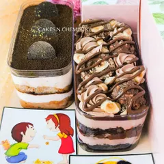 My Rakhi special tub cakes are always a hit. This image shows two of my most loved flavors, the Oreo Tub Cake and the Ferrero Rocher Tub Cake, perfect for a decadent Rakhi treat.