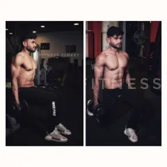This diptych captures the form and intensity of a dumbbell lunge. Showing two phases of the movement adds a dynamic quality to the portfolio, demonstrating both strength and proper technique.