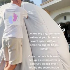 This shows my team setting up the bubble house. We handle everything from delivery and setup to placing the custom cover, ensuring a seamless and stress-free experience for you.
