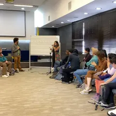 This was a wonderful, intimate workshop in Bogotá. You can see the focused energy in the room as we dive into the rhythmic and melodic systems of Carnatic music. It’s a beautiful exchange of cultures.