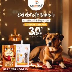 Celebrate Diwali with health and happiness for your pooch. Enjoy our festive sale and let me handle the meals while you enjoy the celebrations, worry-free.