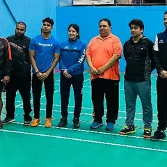 **Our Coaching Team with a National Expert.** Our dedicated coaching staff with National Coach Vijaydeep Singh Nita, sharing knowledge and expertise to elevate our training programs.
