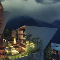 This award-winning design for a residential development in a valley addresses the challenges of building on mountain terrains. The facade is inspired by the profile of mountain ranges, and all units are oriented for maximum light and unobstructed views.