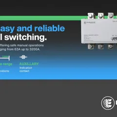 My manual transfer switches offer safe, easy, and reliable manual switching for applications ranging from 63A up to 3200A.