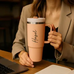 This personalized tumbler with the name 'Hazel' is one of my most popular items. It's perfect for staying hydrated in style and makes a great gift for any occasion.