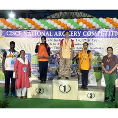 A proud moment for our academy as our archer, Samiksha Budhakar, secures a silver medal at the CISCE National Archery Competition in Kolkata, earning her a selection for the SGFI Nationals.