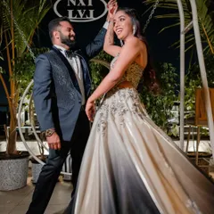 Dancing under the stars at their rooftop after-party. We capture the joy and freedom of the celebration that follows the wedding, where everyone can finally let loose.