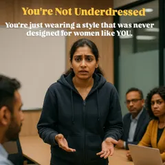 It's not that you are underdressed. You might just be wearing a style that was never designed for a powerful woman like you. I help you find silhouettes and styles that are modern, professional, and authentically you.
