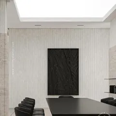 A duplicate of ID 66, this image reinforces the application of stretch fabric lighting in corporate environments, where high-quality, even lighting is crucial for productivity and design.