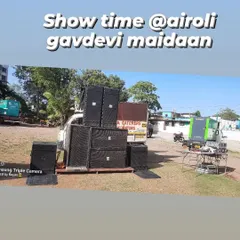 Show time at Airoli Gavdevi Maidaan. This is my large-scale outdoor sound setup, powerful enough to cover a big ground for festivals, concerts, or major public events.