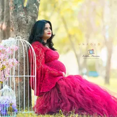 Props like this birdcage can add a touch of whimsy and symbolism to your maternity photos. This was part of a themed shoot where we played with different storytelling elements.