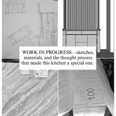 A look at the thought process behind a special kitchen. From initial sketches and material selections to the final drawings, this is how an idea slowly takes shape and becomes a tangible, beautiful space.
