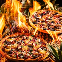 A conceptual shoot for Hundo Pizza, where we set their pizzas ablaze to match their "hell" theme. This kind of dramatic, high-concept food photography is designed to stop the scroll and create a memorable brand identity that goes beyond just the product.