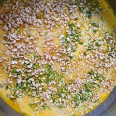 A close look at my Dry Fruit Rabdi getting prepared. It's thick, creamy, and full of rich ingredients like cashews and pistachios. I make sure every dessert is as memorable as the main course.