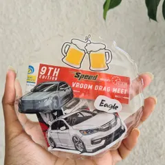 I love preserving memories from fun events! For this set of custom resin coasters, I embedded tickets from a local drag meet, along with other cool stickers that fit the theme.