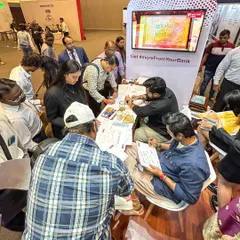 At the IDFC First Bank "Celebrate Retirement" event, I created 230 personalized artworks in just two days. The crowd's energy and interaction were incredible.