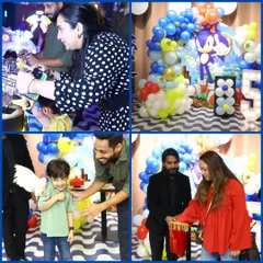 More magical moments! A magician performs a trick with a dove, leaving the birthday boy and his mom amazed. We also show our arcade games and party decor.