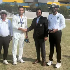 Rajat Paliwal celebrating his 19th First-Class century during a Ranji Trophy match. This level of consistent performance is what we strive to instill in all our players.