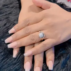This is another example of my popular pink and white ombré nails, also known as baby boomer nails, on a chic square shape.