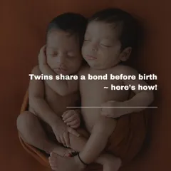 Did you know that twins start bonding in the womb? This image, showing them nestled together, is a beautiful representation of that connection that began before birth.
