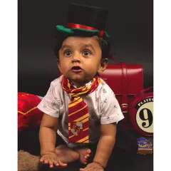 Bringing a little magic to life with a creative Harry Potter themed baby photoshoot. I love collaborating on fun ideas to capture your child's personality and create truly unique portraits.