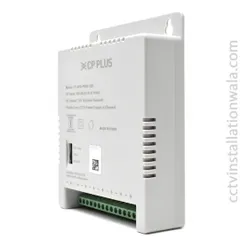This is an 8-channel CP Plus branded SMPS power supply. Using a high-quality, branded power supply is crucial for preventing fluctuations that can damage your cameras and DVR.