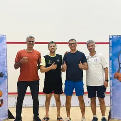 Our team, the Suri Fighters, after securing 3rd place at the Aavhan Fest at IIT Bombay. It was a great weekend of competitive squash and team spirit.