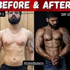 A 100-day transformation for a photoshoot prep. We dialed in his conditioning, focusing on a cut and body recomposition to achieve this sharp, defined look.