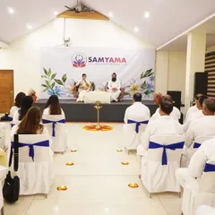 We host spiritual retreats in serene locations like the Himalayas. This gathering in Himachal Pradesh shows our community meditating together, immersed in nature and divine energy, away from the distractions of daily life.