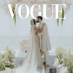 A moment of pure bliss, captured for Vogue India. This kiss, set against the serene backdrop of Mauritius, is more than a photo; it's the culmination of a story that began in London and celebrated the blending of two cultures under the island sun.