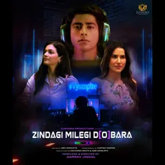 For the Zee Cinema premiere of 'Zindagi Milegi D[o]bara', I designed a poster that captures the film's core themes of technology and human connection. The design centers on the main characters, using a neon-lit, digital aesthetic to reflect the story's modern setting.