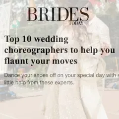 Thank you, Brides Today, for featuring me in your list of top wedding choreographers. I'm so grateful for the recognition and motivated to keep creating beautiful memories.